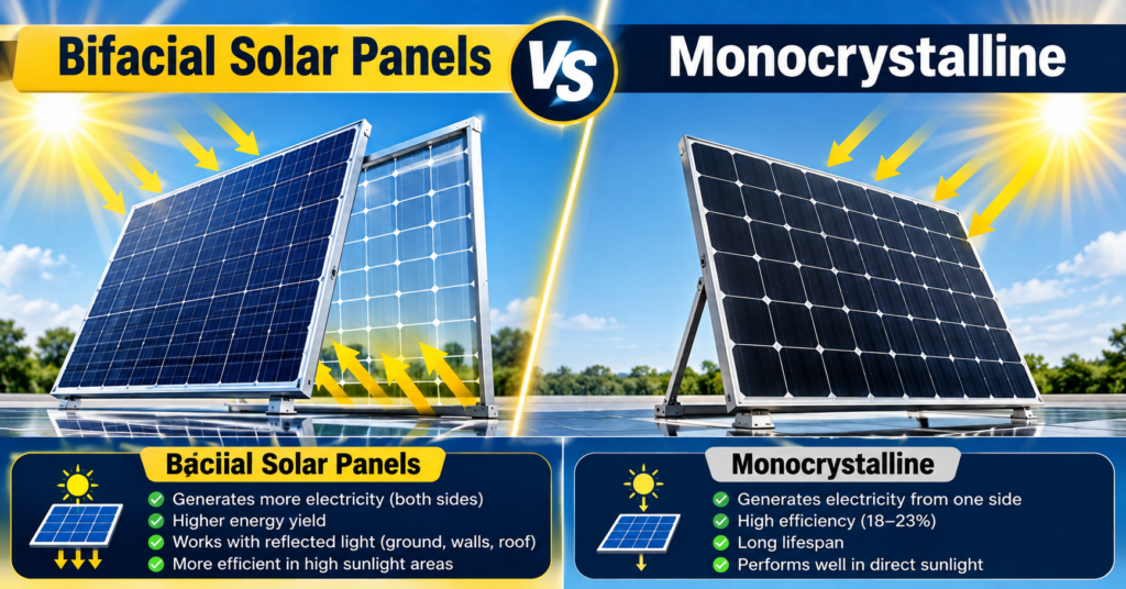 Bifacial Solar Panels vs Monocrystalline