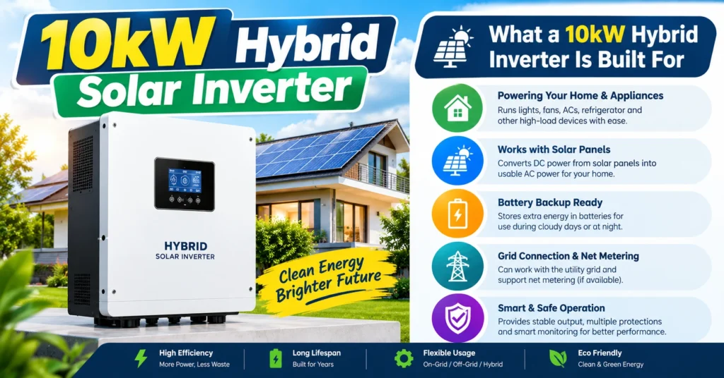 What a 10kW Hybrid Inverter Is Built For, 10kW Hybrid Solar Inverter