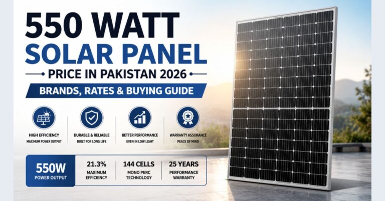550 Watt Solar Panel Price in Pakistan
