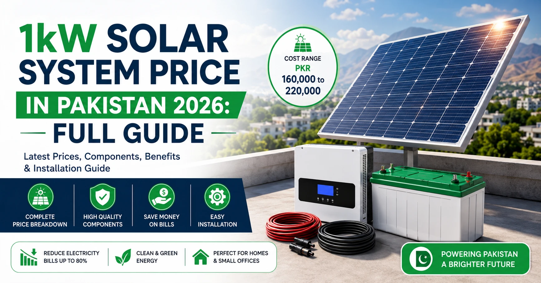 1kW Solar System Price in Pakistan
