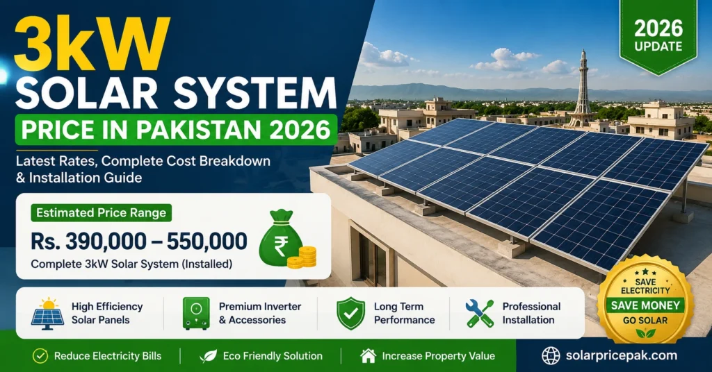 3kW Solar System Price in Pakistan 2026