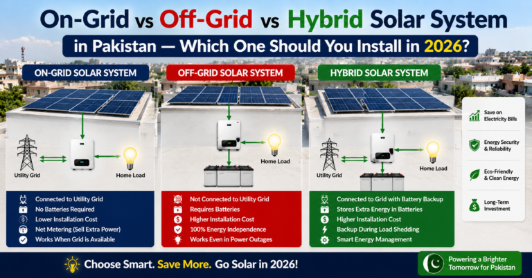 On-Grid vs Off-Grid vs Hybrid Solar System