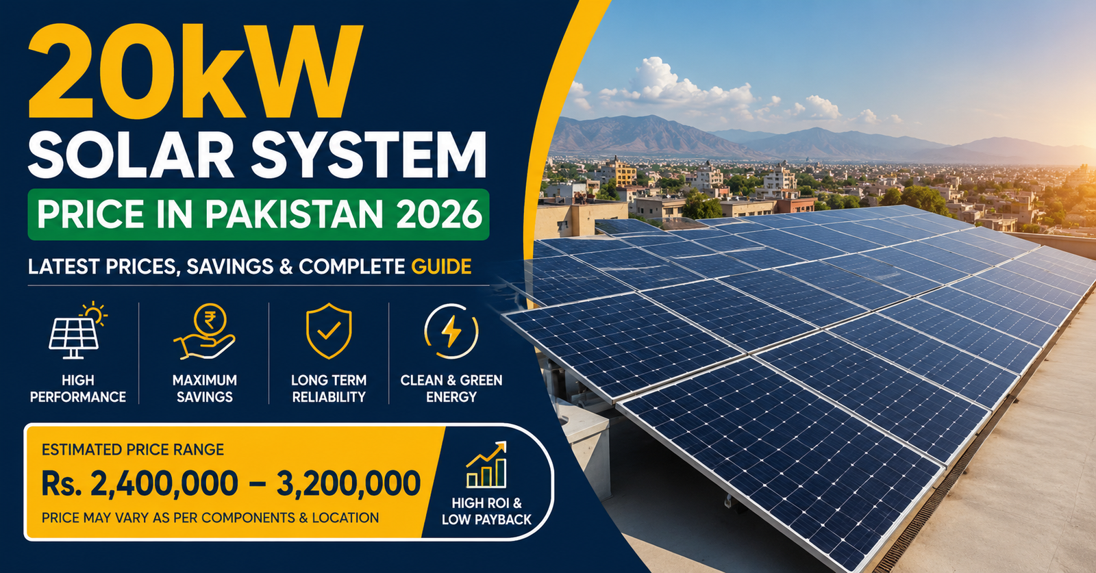 20kW Solar System Price in Pakistan