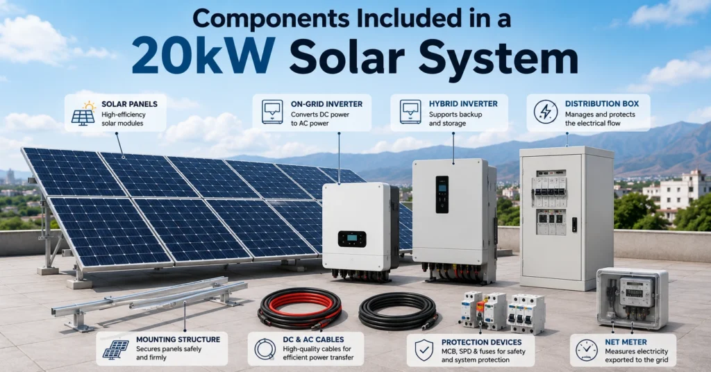 Components Included in a 20kW Solar System
