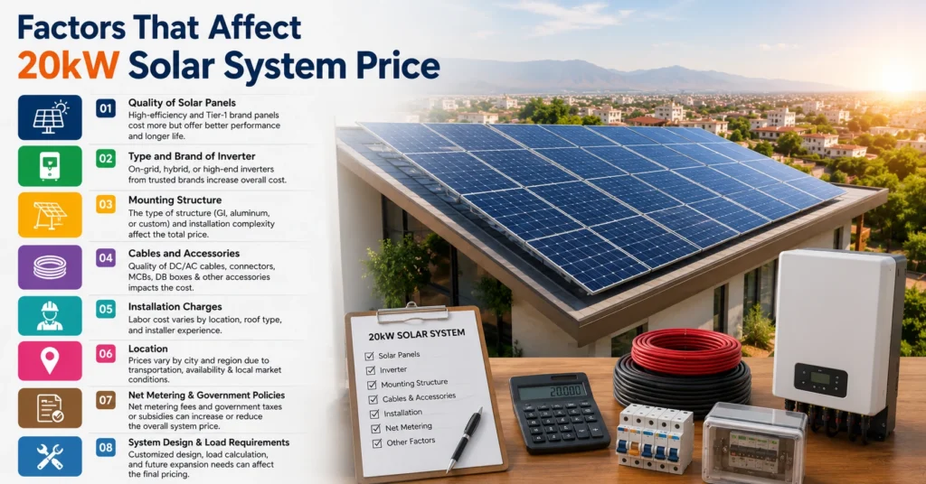 Factors That Affect 20kW Solar System Price