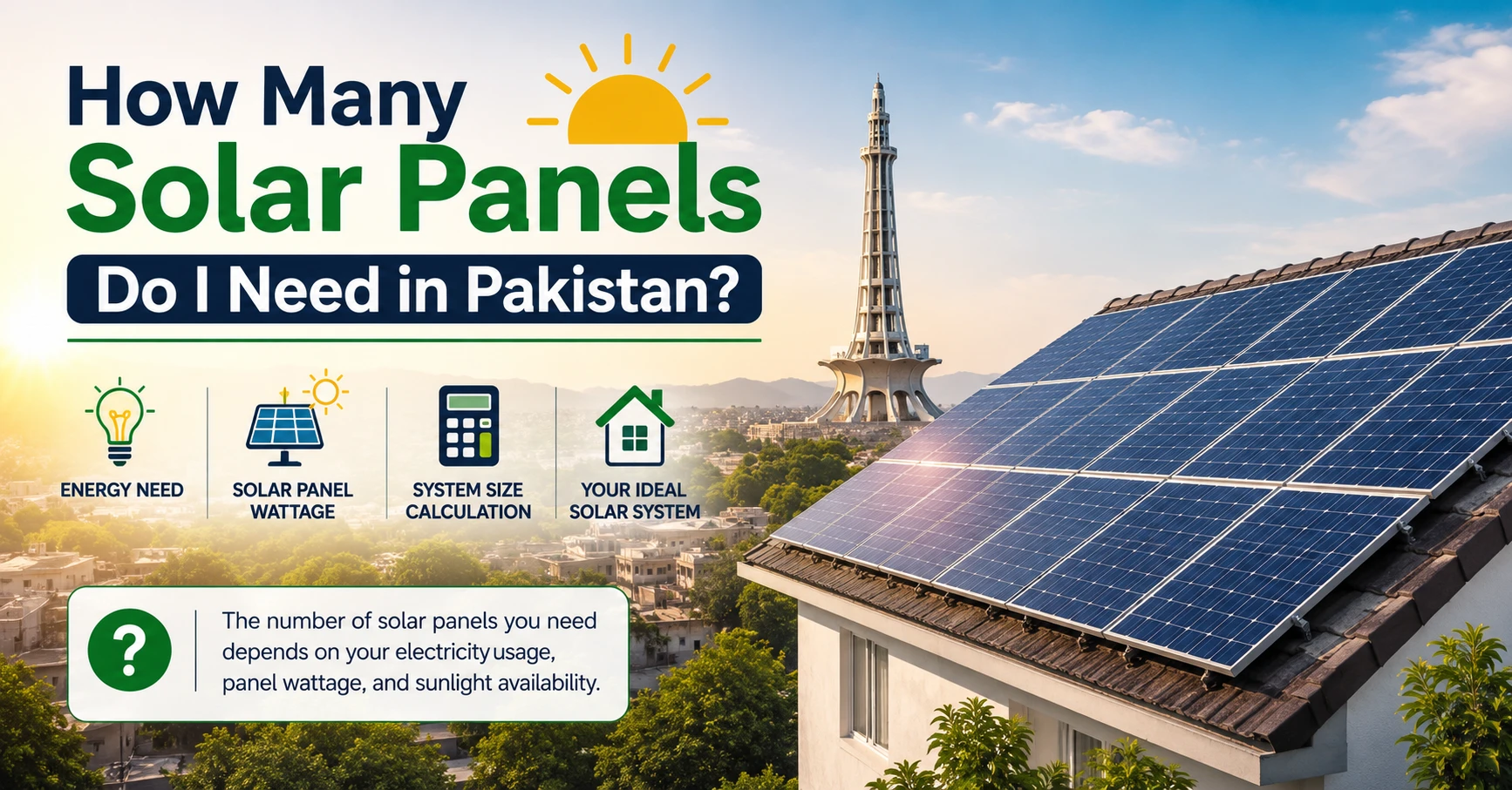 How Many Solar Panels Do I Need in Pakistan