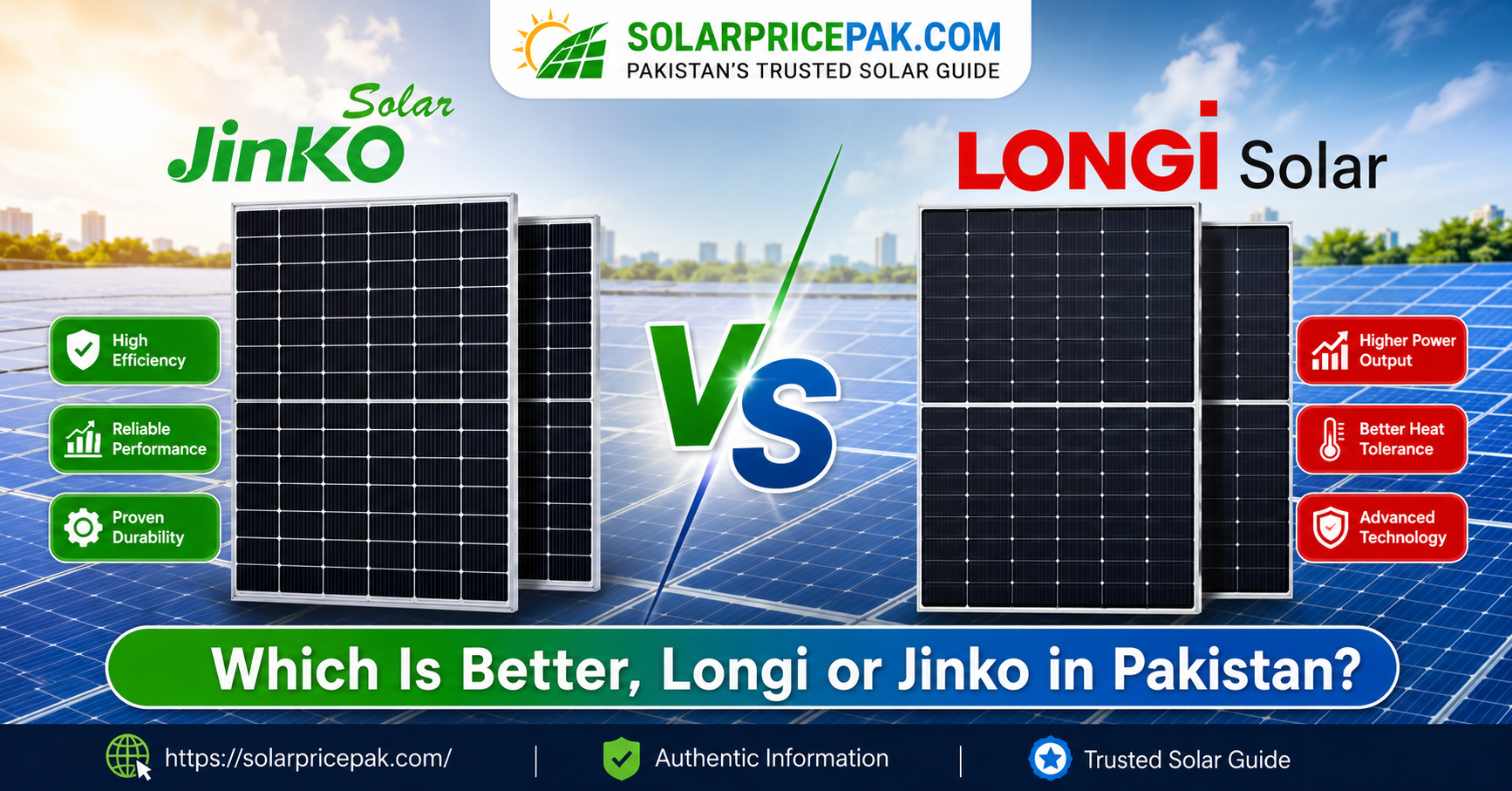 Longi vs Jinko Solar Panels
